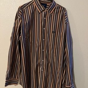 Faconnable Men’s Long Sleeve Stripe Multicolored Shirt XXL